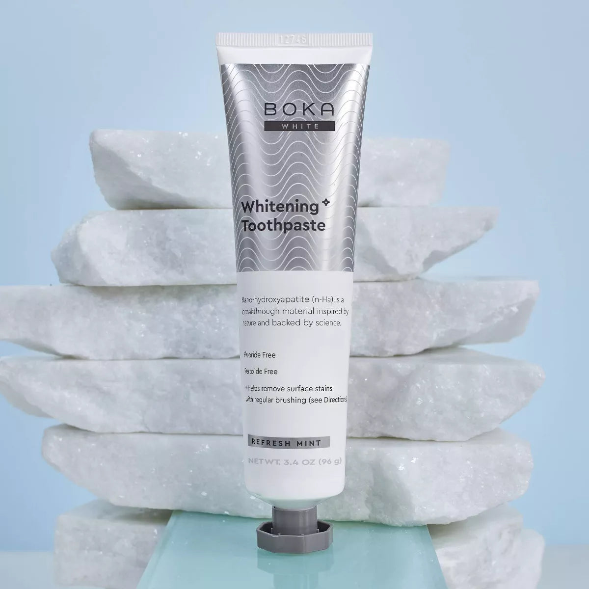 Boka Whitening- Fluoride Free- Nano Hydroxyapatite Toothpaste - 3.4Oz: Peppermint Flavor, Non-Toxic Formula