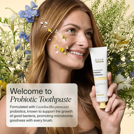 Probiotic Toothpaste, Nano Hydroxyapatite Toothpaste, Fluoride Free, Dental Probiotics, Peppermint Blossom, 3.4Oz
