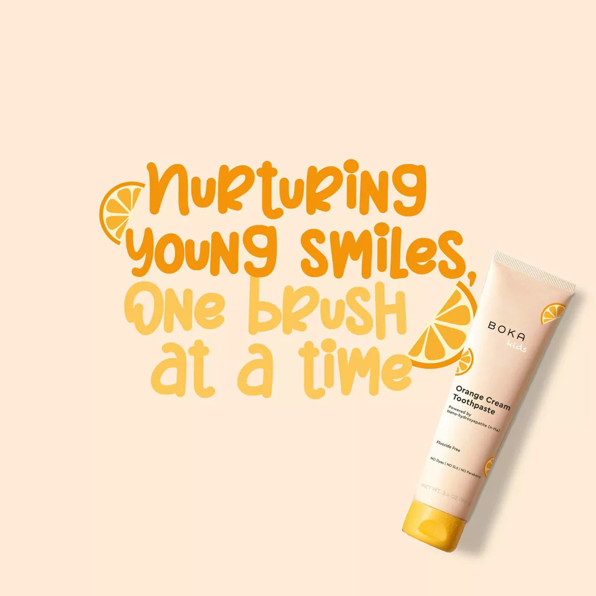 Boka Kids Fluoride-Free Nano Hydroxyapatite Gel Toothpaste - Orange Creamsicle - 3.4Oz