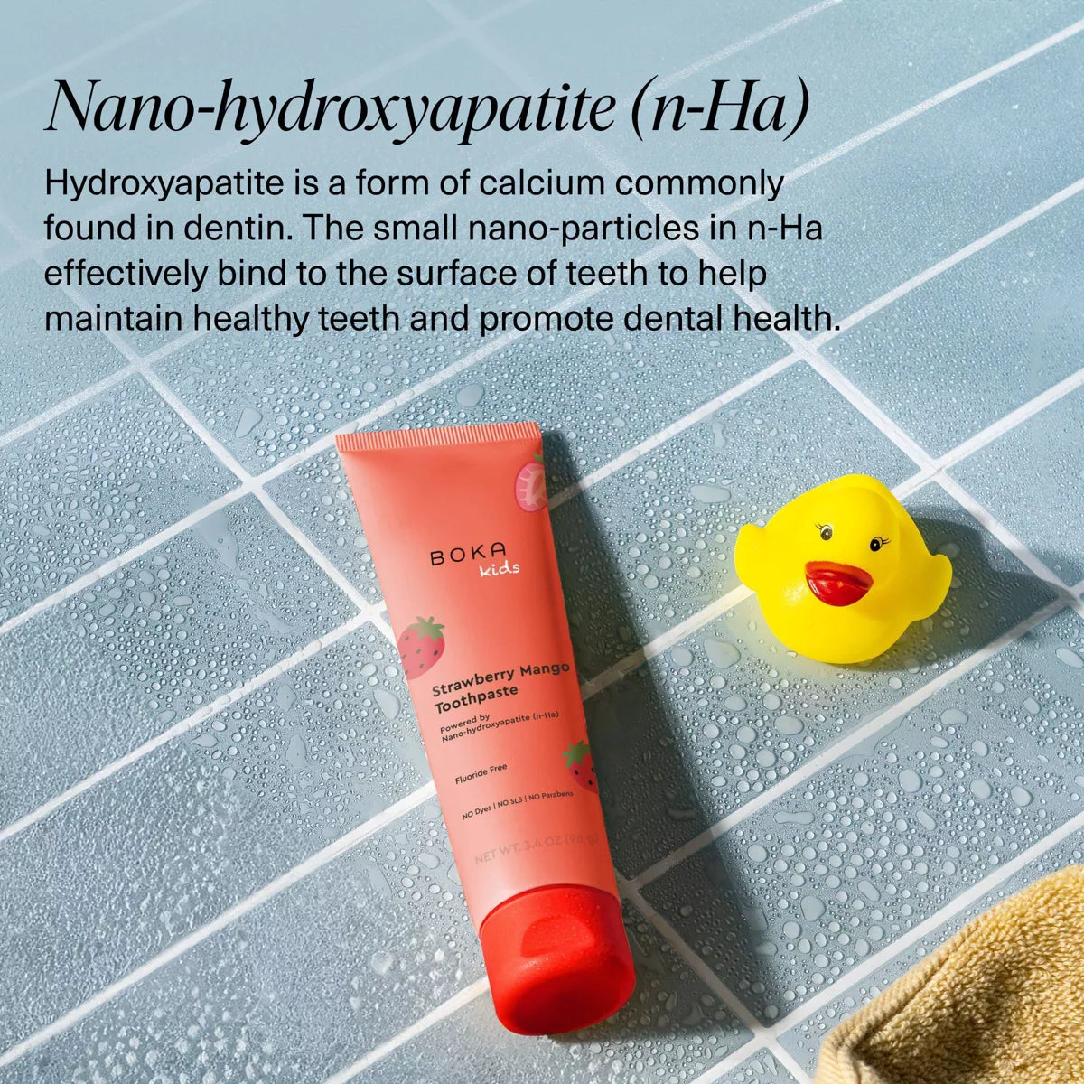 Boka Kids' Fluoride-Free Nano Hydroxyapatite Toothpaste - Strawberry Mango - 3.4Oz: Gel, 1-Pack