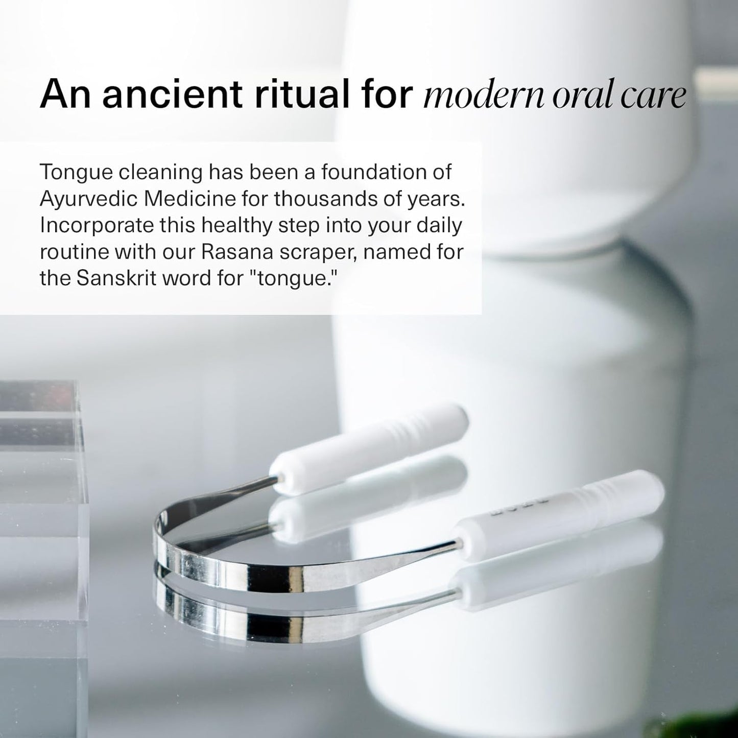 Tongue Scraper for Adults & Kids with Case - Stainless Steel Tongue Cleaner W/Linen Travel Pouch - Scrubber to Remove Tongue Buildup and Freshens Breath (Pack of 1)