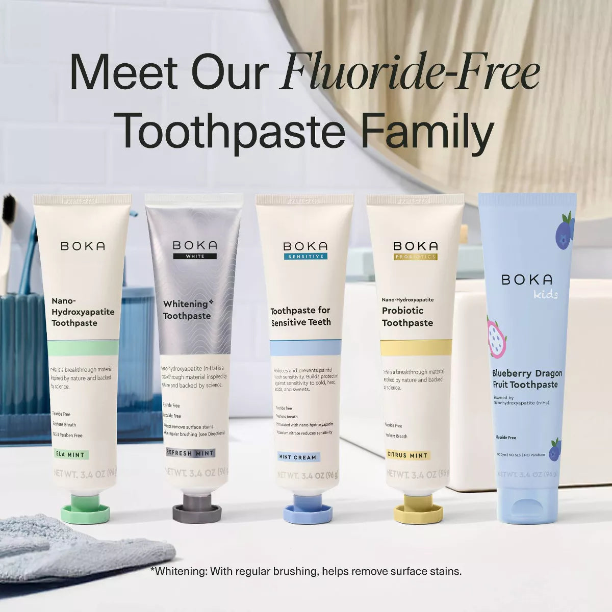 Boka N-Ha Sensitive Toothpaste - 3.4Oz: Gel, Mint, Nanohydroxyapatite, 1-Pack