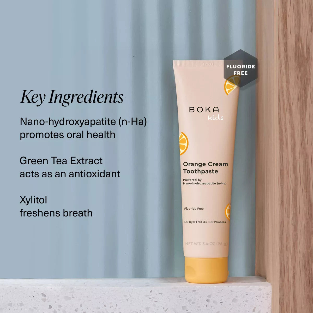 Boka Kids Fluoride-Free Nano Hydroxyapatite Gel Toothpaste - Orange Creamsicle - 3.4Oz